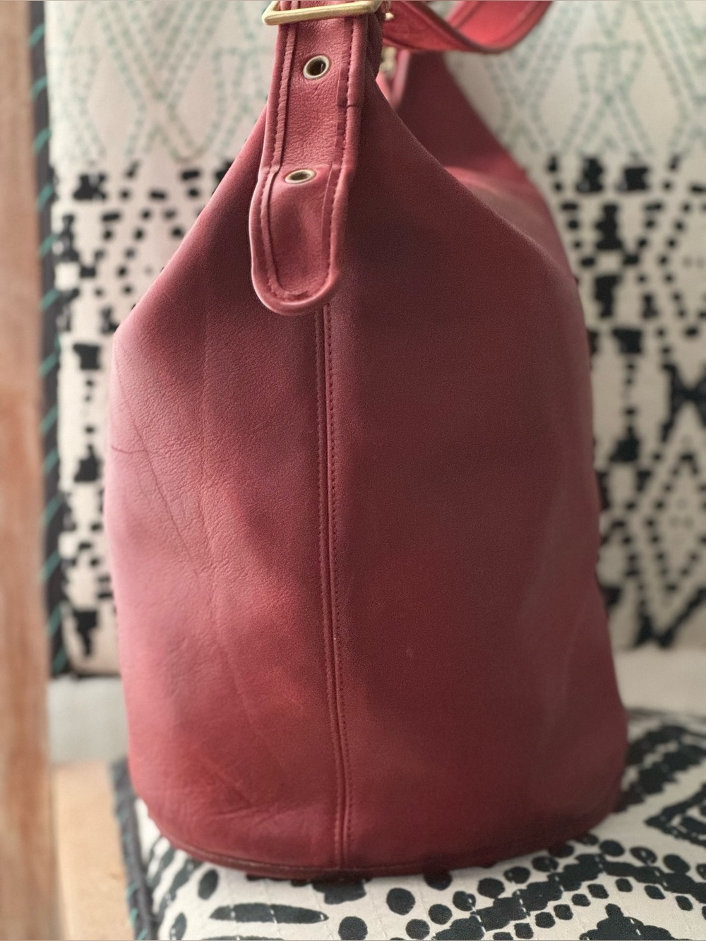 Vintage COACH 9085 XL Duffle Sac Feed Bag RED ❤️‍🔥 - Picture 3 of 11